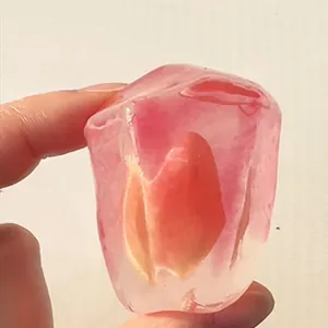 Realistic translucent pomegranate seed squishy toy for stress relief and sensory play