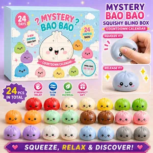 Calendario countdown Mystery Bao Bao con 24 giocattoli squishy colorati