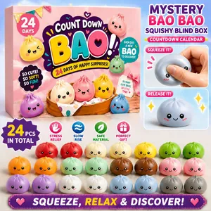 Calendario dell'Avvento Giocattolo Antistress Mystery Dumpling Scatola Countdown Natale per Festa Multicolore