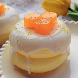 Υψηλής ποιότητας προσομοιωμένο παιχνίδι squishy σουφλέ μάνγκο με ρεαλιστικές λεπτομέρειες