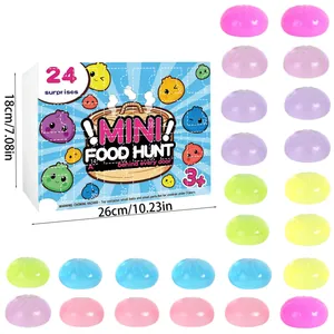 Boîte cadeau calendrier de l'Avent 24 jours avec jouets de décompression spongieux