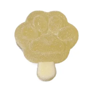Creative yellow cat paw popsicle shaped squishy toy for stress relief and sensory fun