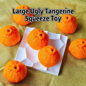 Simulación Naranja Squishy Juguete Alivio del Estrés Dekopon Fruta Juguete Exprimir Suave TPR Material Descompresión Regalo