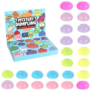 Mysterie dumpling adventskalender met 24 squishy stressverlichtend speelgoed