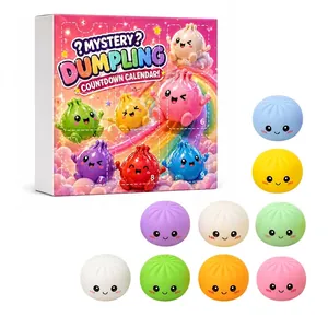 Calendario de adviento Mystery Dumpling Squishy Fidget con personajes adorables