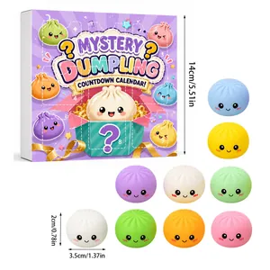 Calendario de adviento Mystery Dumpling con juguetes squishy y dimensiones reales