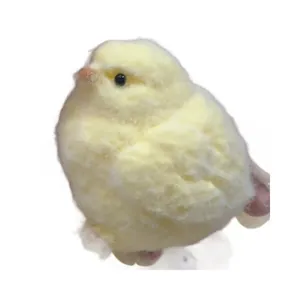 Cute soft fluffy yellow chick squeeze toy for stress relief and sensory play fun