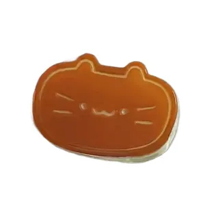 Cute cat-shaped cheesecake squishy toy for stress relief and slow rebound