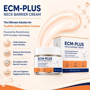 Detailed view of ECM-PLUS Neck Barrier Cream 50g highlighting anti-aging benefits