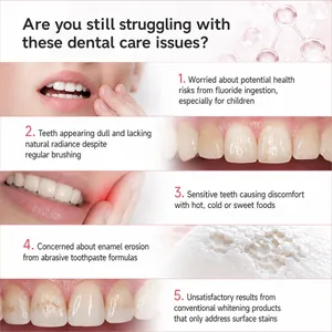 Infographic detailing common dental care problems like tooth sensitivity and surface stains