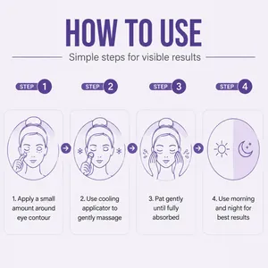 Step-by-step usage guide for applying instant lifting eye cream gel daily