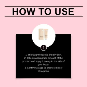 Detailed usage guide for Power Peptide firming body cream with 3-step application instructions