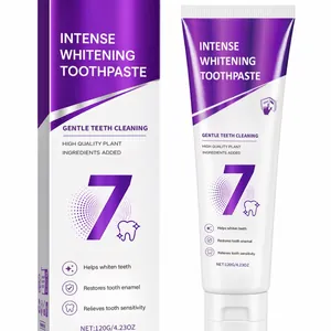 Pasta de dientes blanqueadora intensa con ingredientes vegetales, limpieza suave, 120g