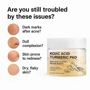 Details zu Kojic-Säure-Kurkuma-Pads bei dunklen Flecken und fahler Haut