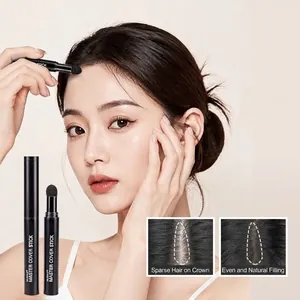 Stick in Polvere Ombra per Attaccatura Capelli Impermeabile per Donna Punta in Spugna Contouring Capelli Stick in Polvere per Sopracciglia Ombra Nasale Strumento Trucco Nero Naturale Marrone Scuro