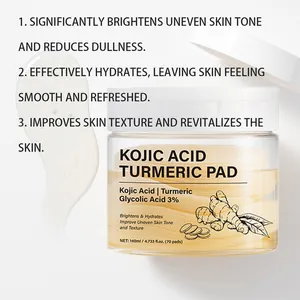 Detailansicht der Kojic Acid Turmeric Reinigungspads Dose für strahlende Haut