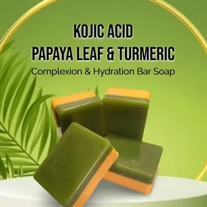 Sapone artigianale naturale all'acido kojico foglia di papaya e curcuma idratante