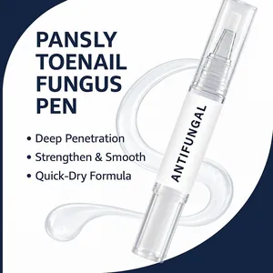 Detail van Pansly kalknagel reparatiepen met transparante antischimmel gel textuur