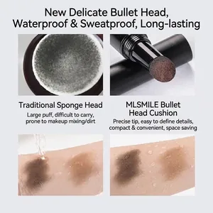 Stick ombretto per attaccatura capelli impermeabile con applicatore a spugna a proiettile