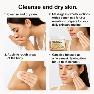 Schritt-für-Schritt-Anleitung zur Verwendung der Kojic Acid Turmeric Purifying Pads