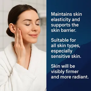 Anti-wrinkle oil detail showing skin benefits for sensitive skin, elasticity and radiance