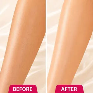 Comparaison avant-après de l'huile de Cyperus Rotundus pour une peau lisse