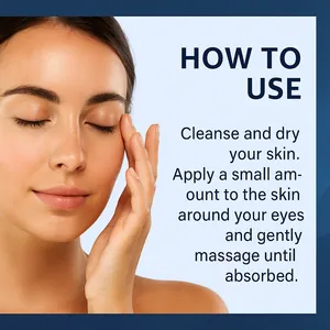 Instruction guide on how to use wrinkle removal oil for eyes with gentle massage steps