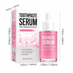 Fluoride-free toothpaste repair essence 20ml pink serum bottle with white box dimensions