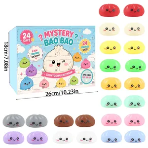 Calendario dell'avvento mystery bao bao squishy toy blind box antistress da 24 giorni