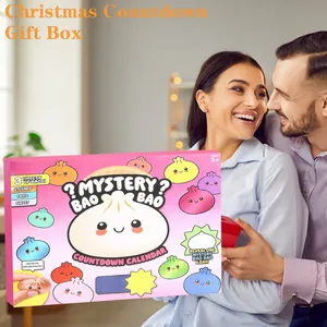 24-day Christmas advent calendar box featuring Mystery Bao Bao squishy toys for stress relief
