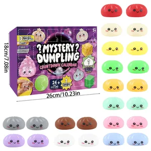 Calendario dell'Avvento Mystery Dumpling Squishy con oltre 24 giocattoli fidget
