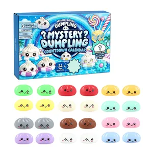 Calendario de Adviento de 24 días Mystery Dumpling Squishy Fidget Toy antiestrés