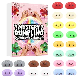 24-day mystery dumpling squishy countdown calendar fidget toy set for kids