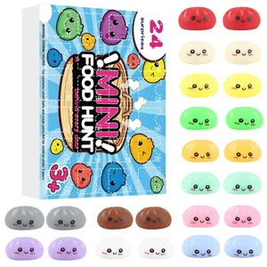 24 surprises dumpling squishy blind box advent calendar for cartoon fidget toy lovers