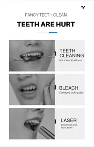 Infografía que compara problemas dentales como la sensibilidad por blanqueo y láser.