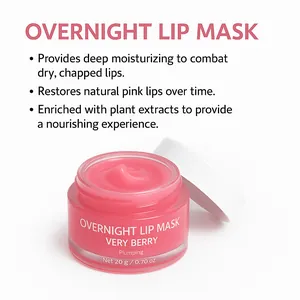 Berry Overnight Lip Mask Moisturizing Hydrating Repair Lip Care Reducing Lip Lines Plant Extracts Lip Mask For Women Men