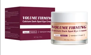 Detail view of Calcium Dark Spot Eye Cream jar and box for skin firming and elasticity.