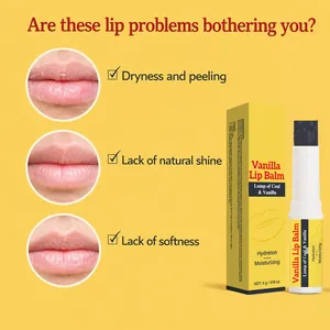 Hydrating vanilla lip balm 5g for treating dryness and restoring natural lip shine