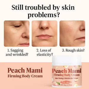 Vista detallada de la crema reafirmante Peach Mami para problemas de piel con arrugas