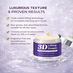 Vista dettagliata della crema lifting 3D con benefici antietà per una pelle liscia