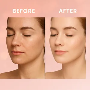 Comparación antes y después de la mejora de textura de piel con crema corporal