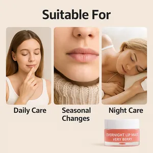 Moisturizing berry overnight lip mask for daily care, seasonal changes, and night care