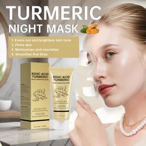 Vue détaillée du masque de nuit au curcuma 100ml pour favoriser l'éclat et la fermeté