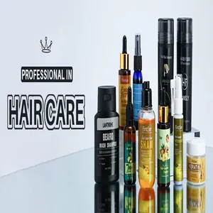 Collezione professionale per capelli Lanthome con shampoo per barba e oli alla cheratina