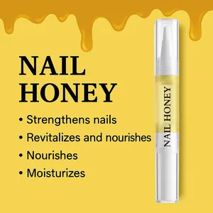 Detail view of organic Nail Honey oil pen showing nourishing and moisturizing benefits