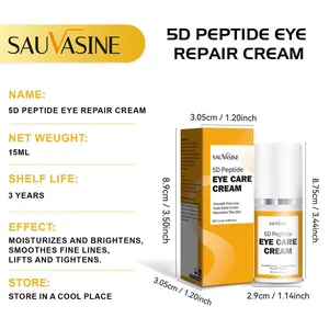 5D Peptide Eye Repair Cream 15ml with precise physical product dimensions detail