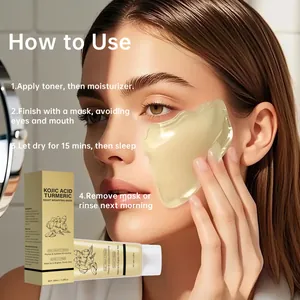 Guide d'utilisation du masque de nuit au curcuma 100ml pour obtenir une peau éclatante.