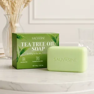 Sapone all'olio di melaleuca SAUVASINE 100g per lenire la pelle secca e cura del corpo