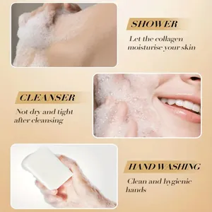 Sapone al collagene multiuso per doccia, pulizia del viso e lavaggio igienico delle mani.