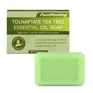 Theeboomolie zeep met tolnaftaat voor acne en voetschimmel, 115g verpakking